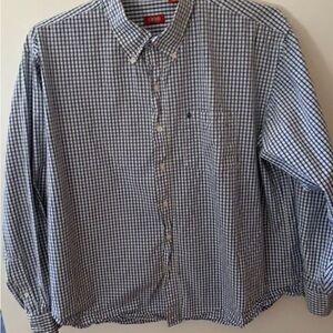 Izod men’s classic fit dress shirt, white, purple, and green XXL long sleeve